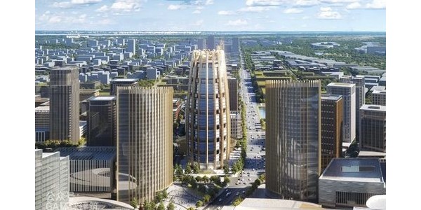 SOM新作：雄安未來地標(biāo)“中國中化總部”，設(shè)計(jì)取意“金蘆葦”