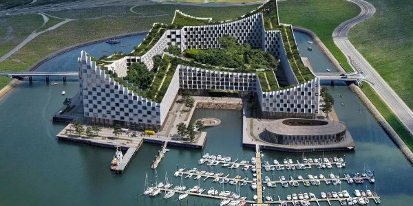 BIG新作 | 丹麥“生態(tài)島”，1000米綠色走廊打造屋頂花園